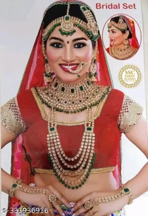 White green bridal jewelry | bridal jewellery | Wedding jewellery